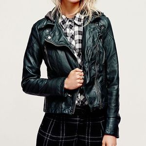 Free People Vegan Leather Jacket - NO HOOD